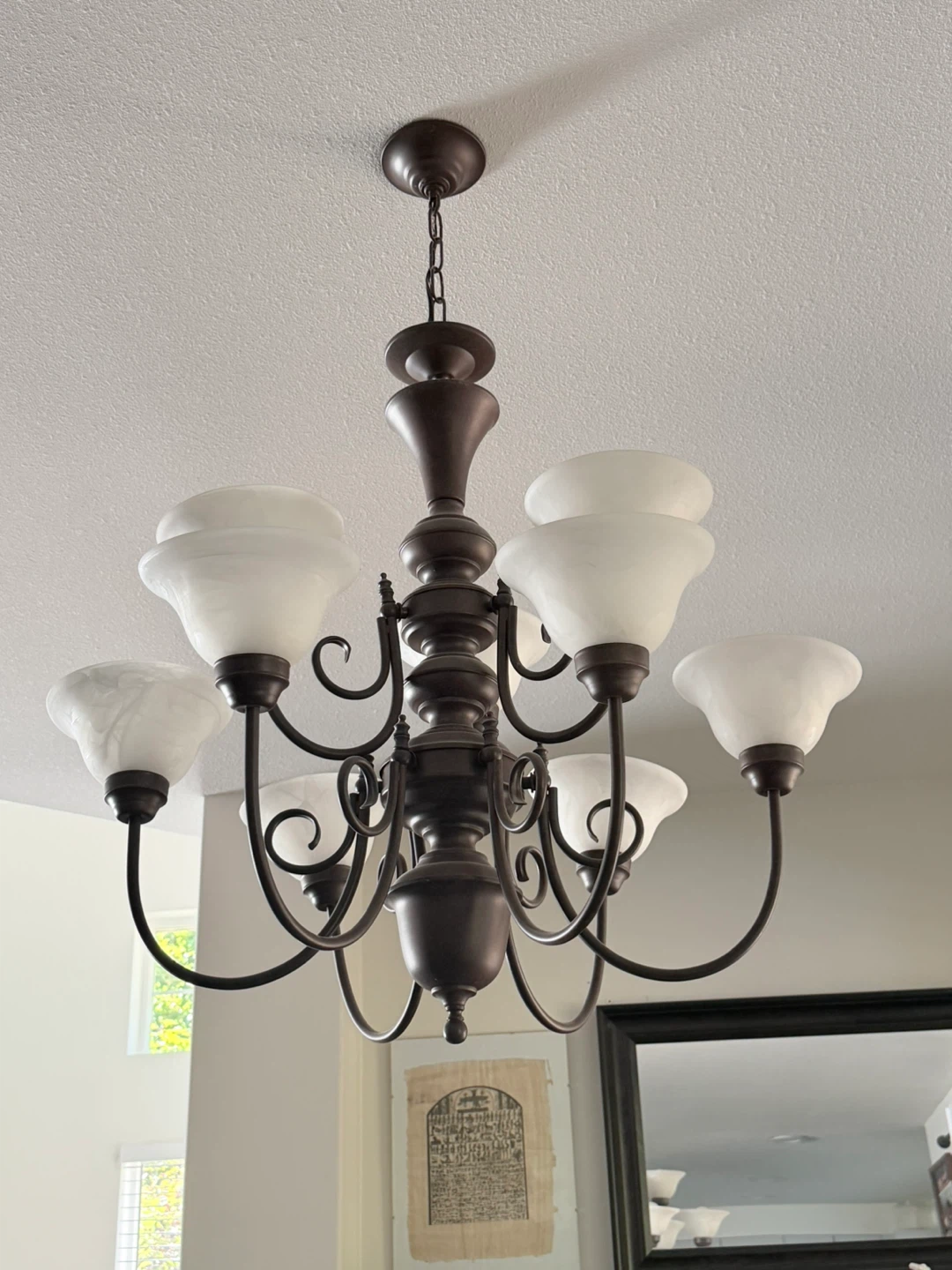Bronze 8 light Chandelier
