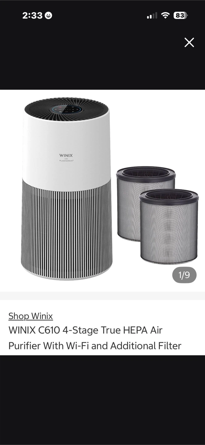 Winix C610 4-Stage True HEPA Air Purifier