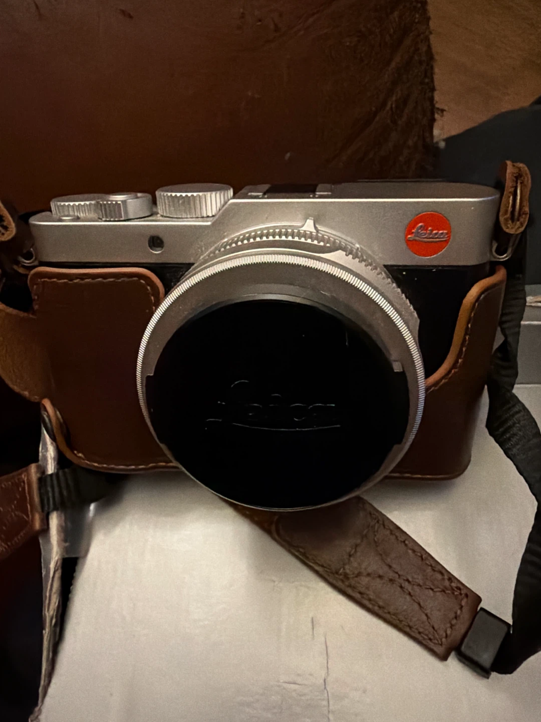 Leica Camera with Leather Case