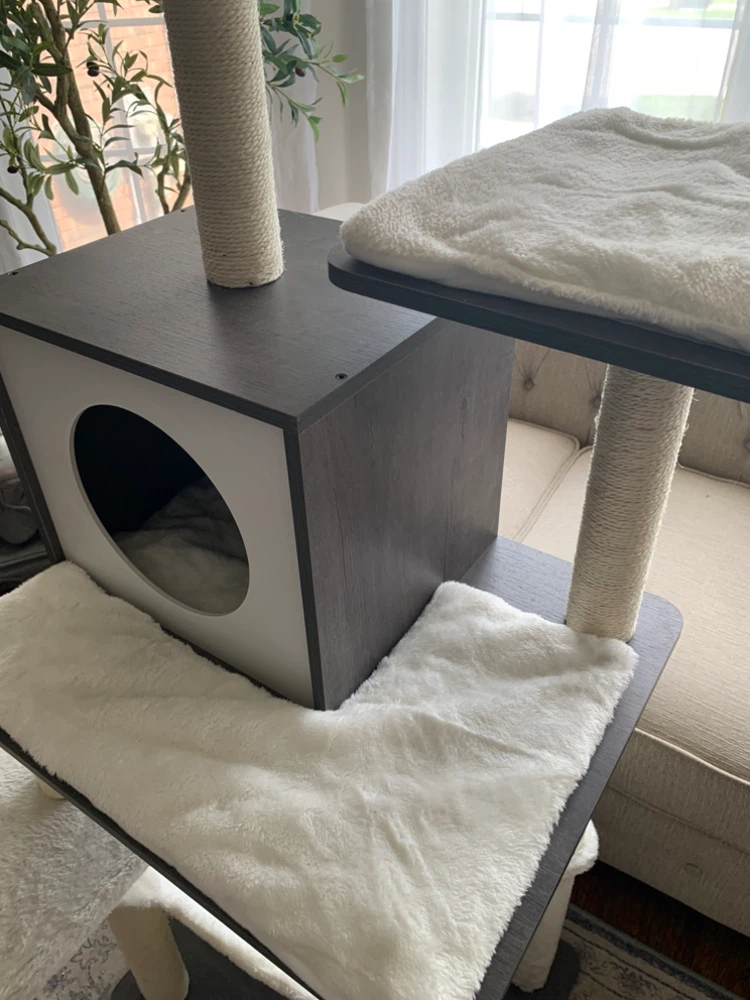 🌳🐱 NEW FEANDREA 54.3” Modern Cat Tree – Misty Gray - photo 4