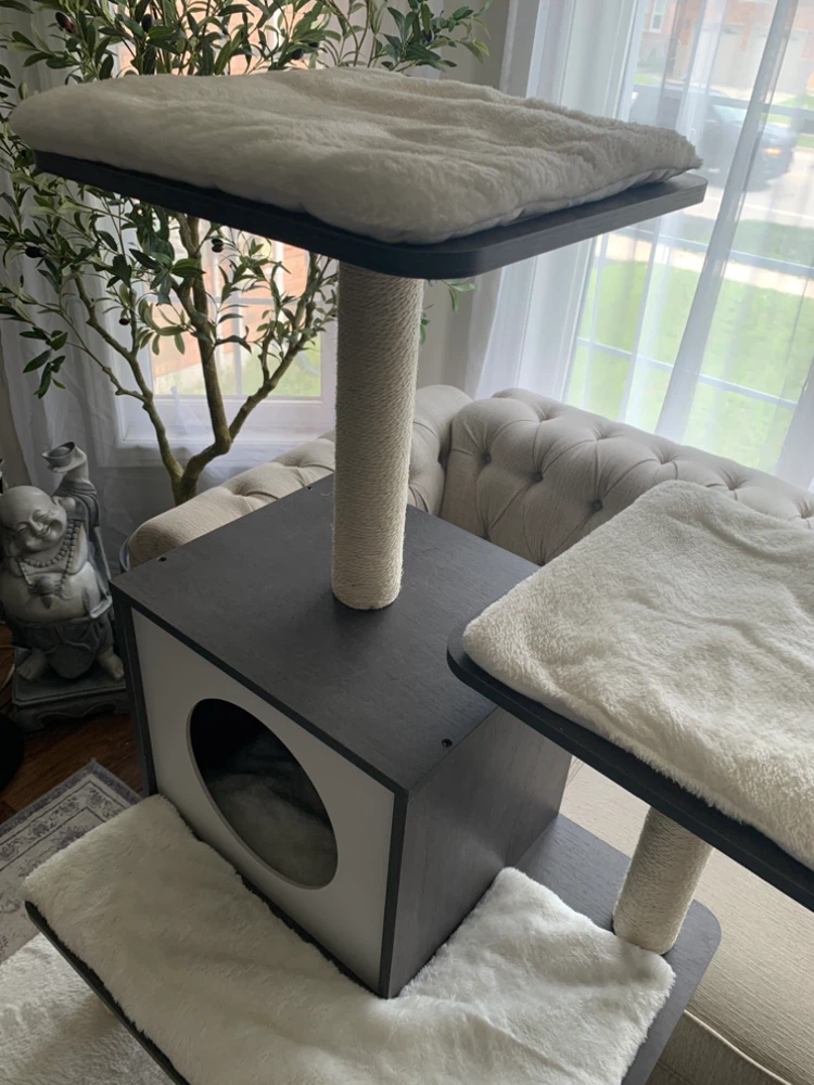 🌳🐱 NEW FEANDREA 54.3” Modern Cat Tree – Misty Gray - photo 5