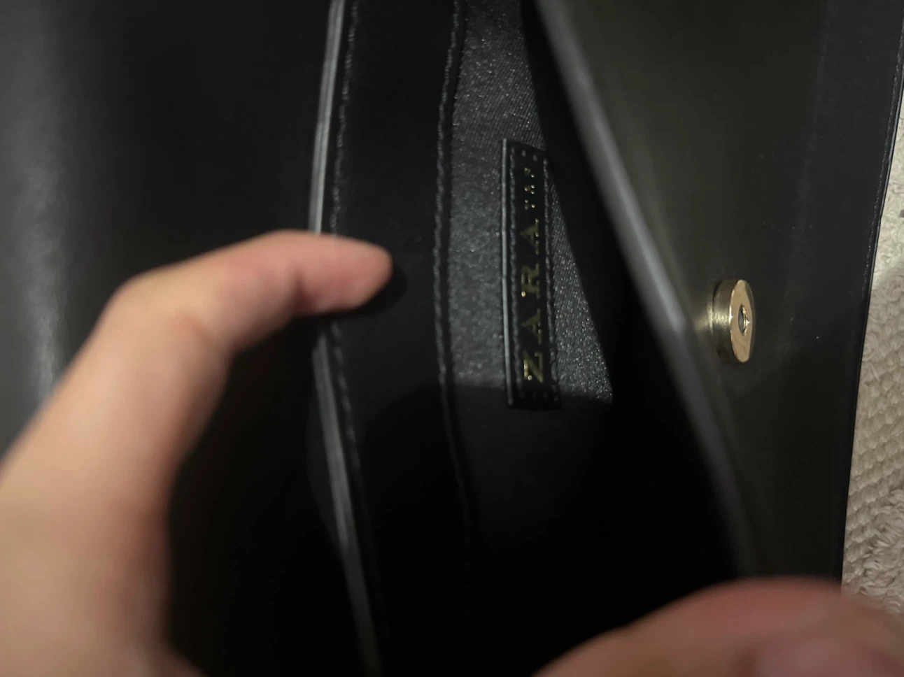 Zara Black Studded Pearl Shoulder Bag - photo 2