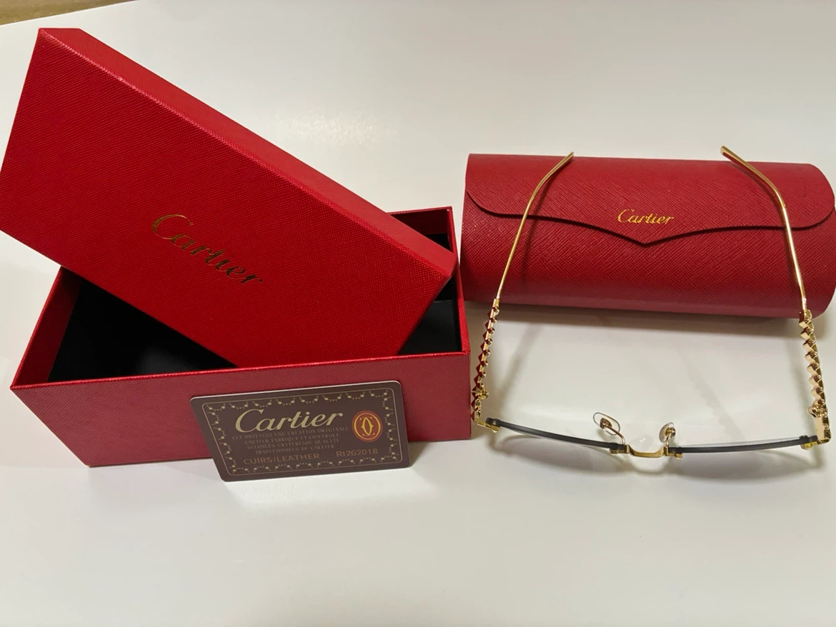 Cartier Rimless Sunglasses with Gold Star Detailing - photo 3