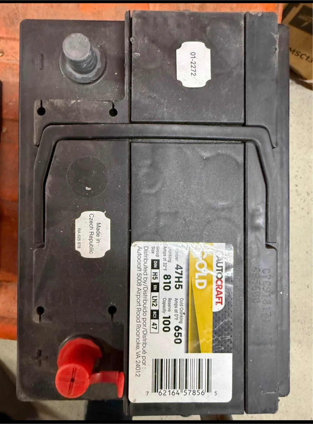 Autocraft GOLD 47H5 Car Battery
