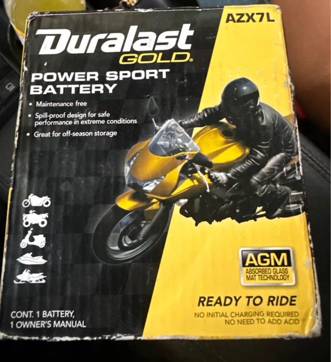 Duralast Gold AZX7L Power Sport Battery