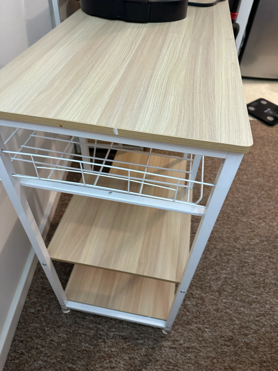 Modern Beige Kitchen Baker's Rack with 3-Tier - photo 3