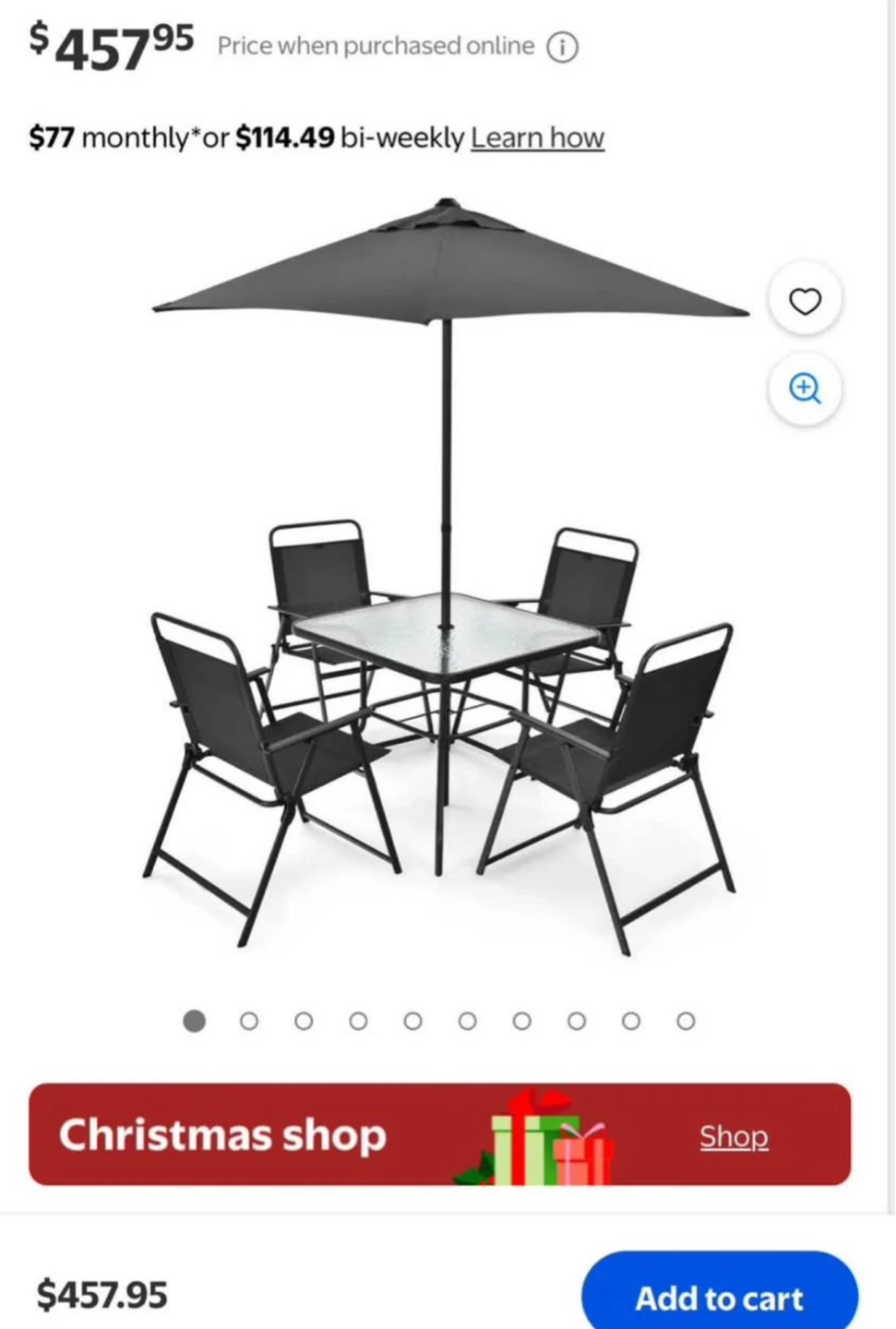 6-Piece Outdoor Patio Dining Set with Umbrella