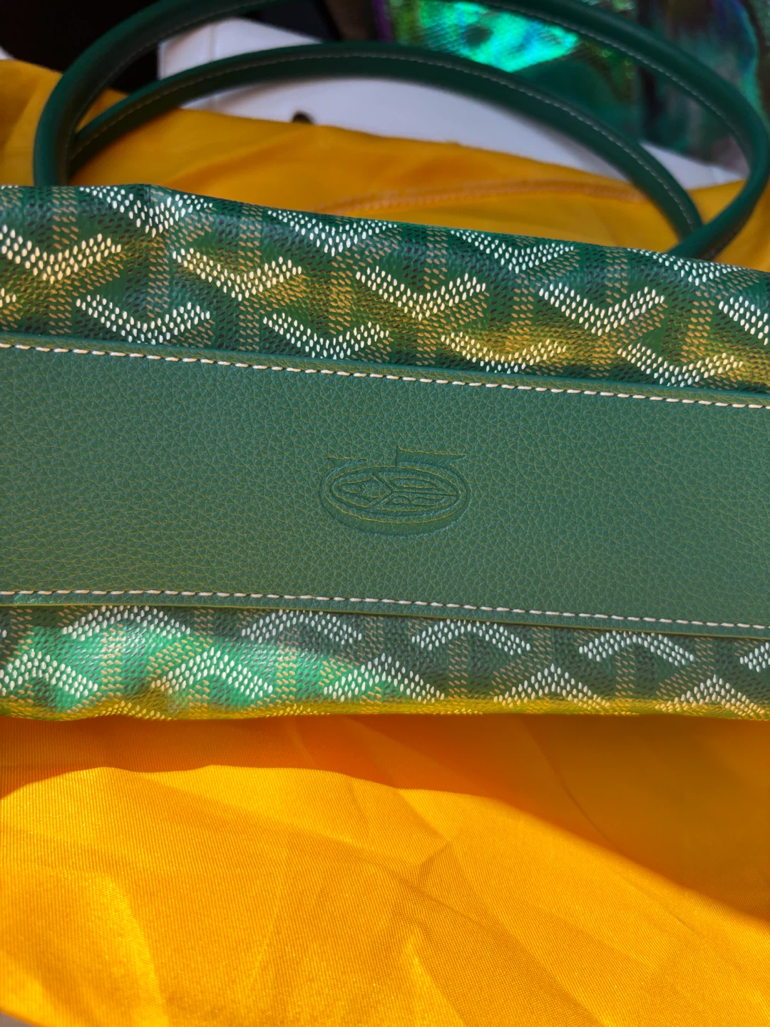 Goyard Paris Green Monogram Satchel Handbag - photo 5