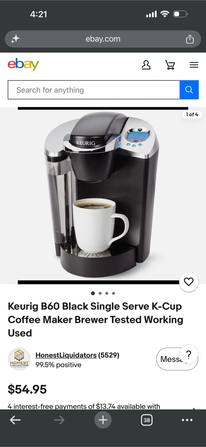Keurig B60 Black Single Serve K-Cup Coffee Maker - photo 2