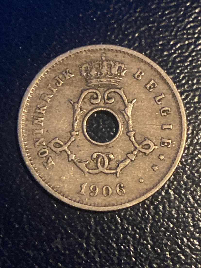 Belgian 5 Centimes Coin 1906
