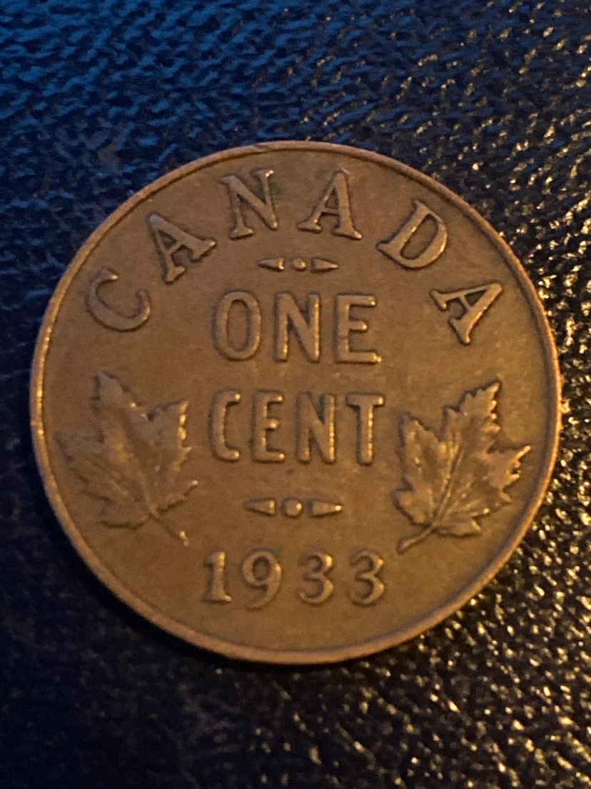 1933 Canada One Cent Coin - photo 2