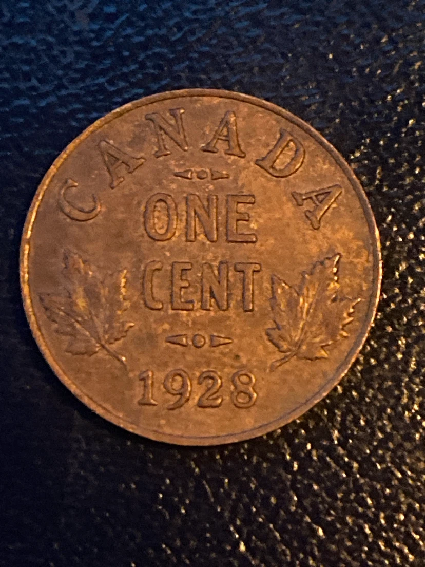 1928 Canada One Cent Coin - photo 2