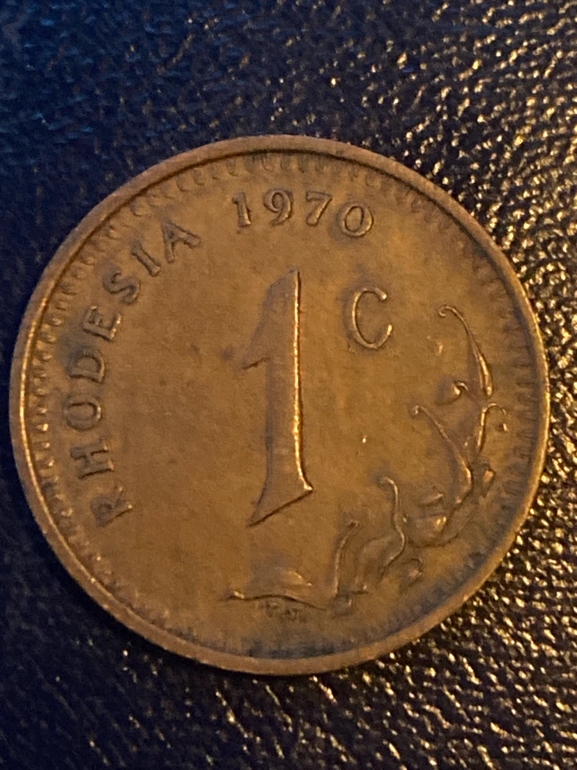 1970 Rhodesia 1 Cent Coin - photo 2