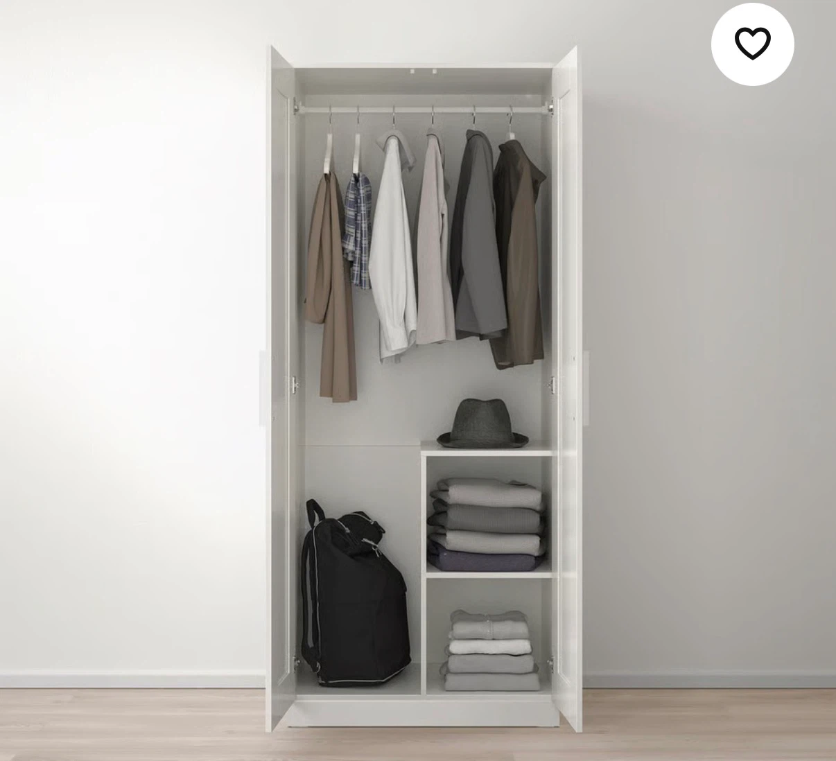 IKEA BRIMNES Wardrobe with 2 doors, White - photo 3