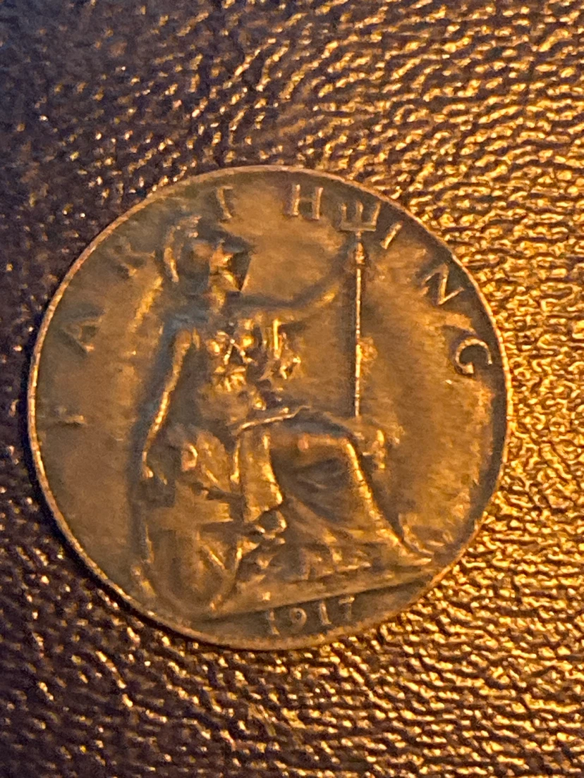 1917 British Penny - photo 3