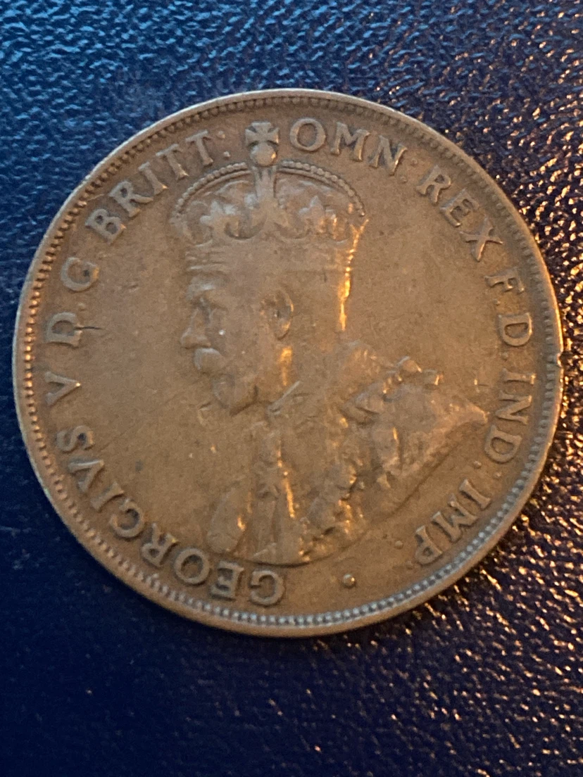 1921 Commonwealth of Australia One Penny Coin