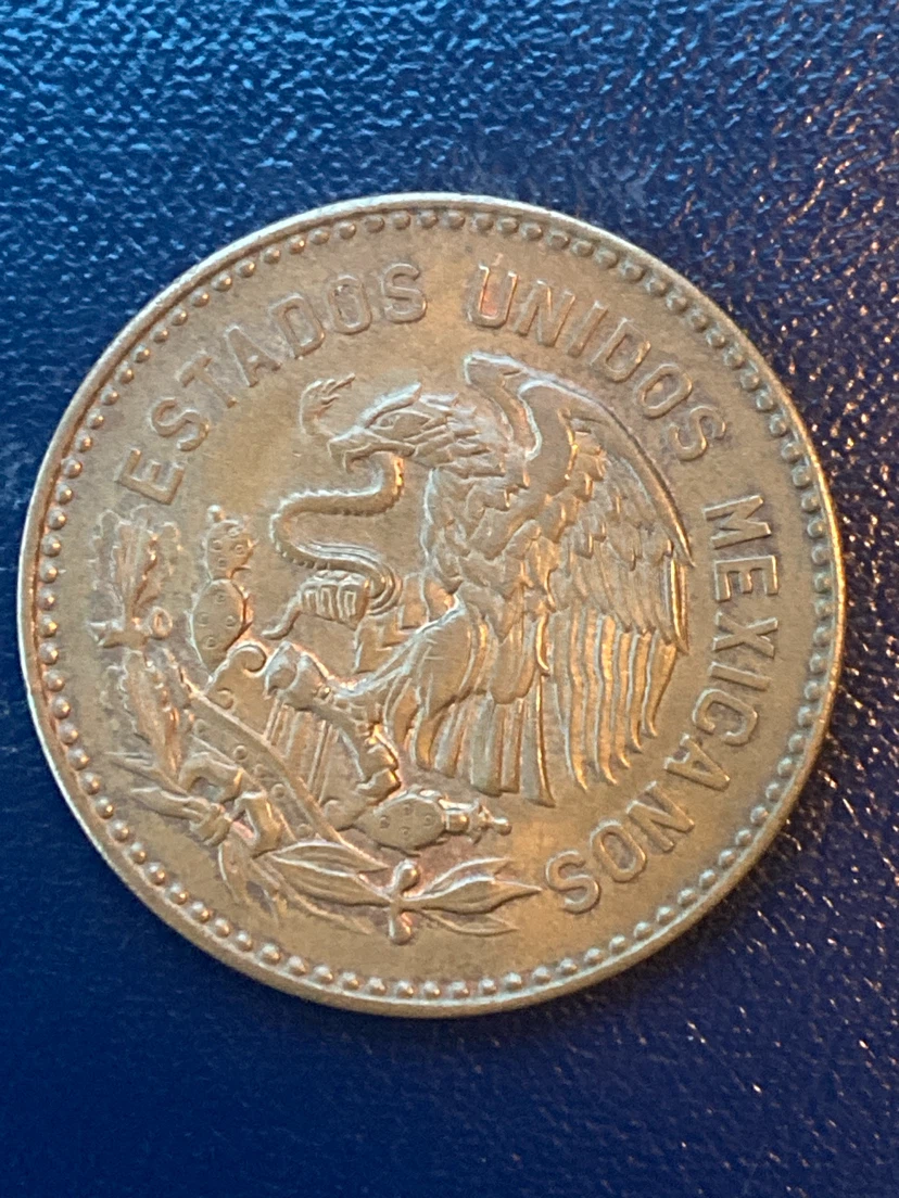 1956 Mexico 50 Centavos Coin - photo 2