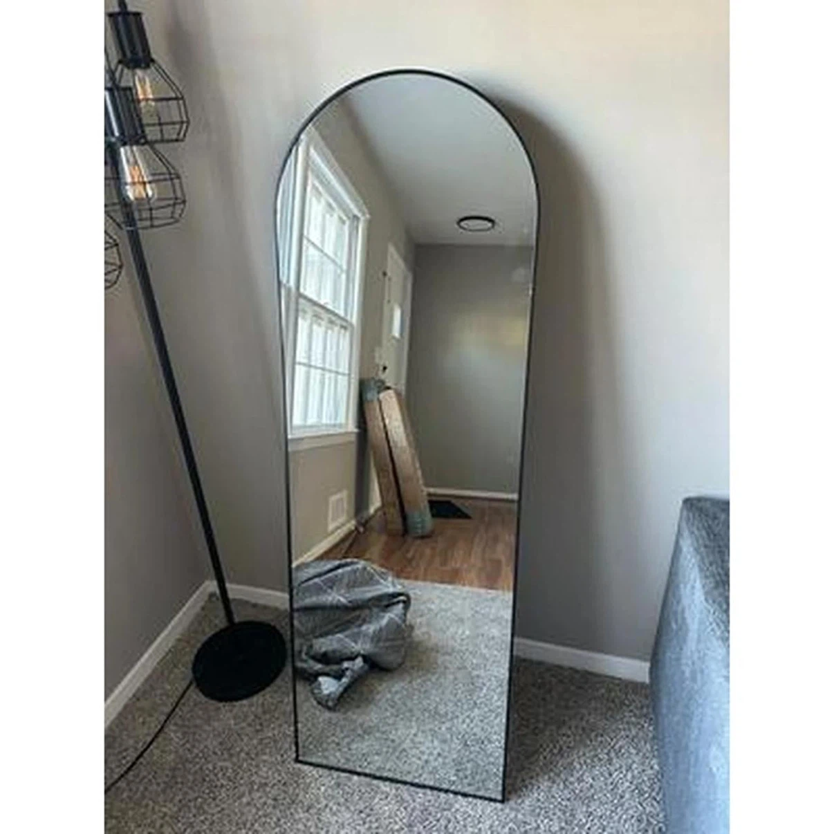 Arch Floor Mirror - Black Frame