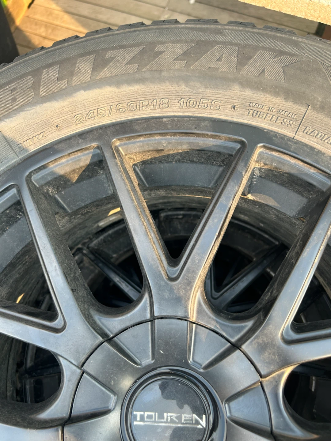 Bridgestone Blizzak Tires with Touren Rims - photo 2