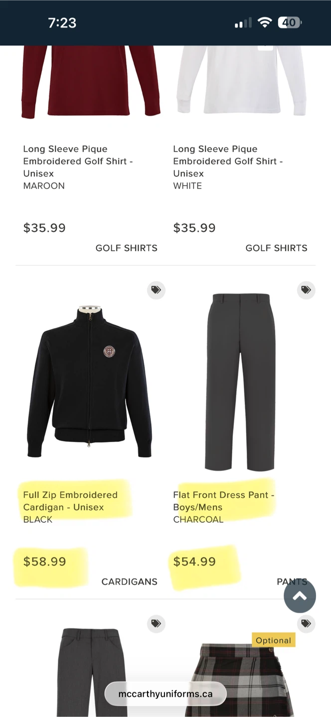 Mcarthy Uniform