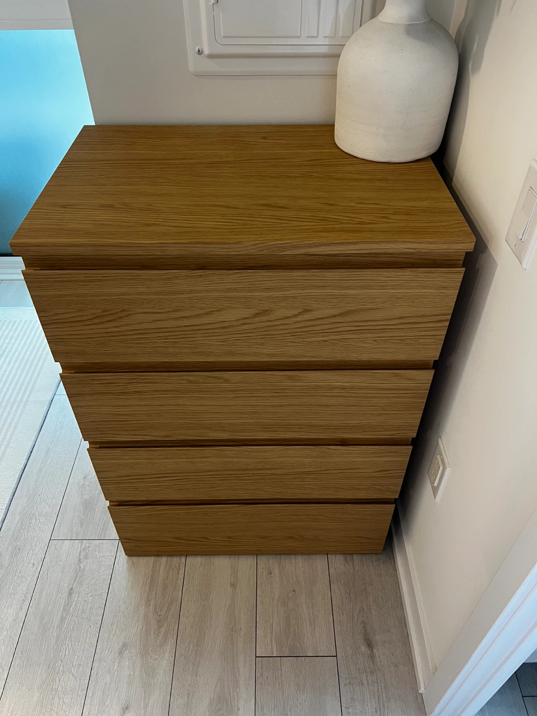 4 drawer dresser light wood
