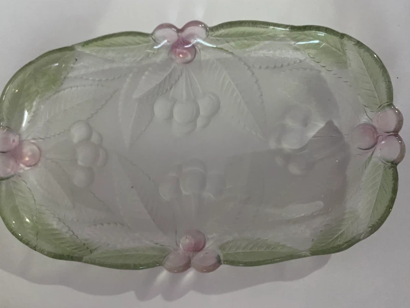 Frosted Glass Cherry Dish - photo 2