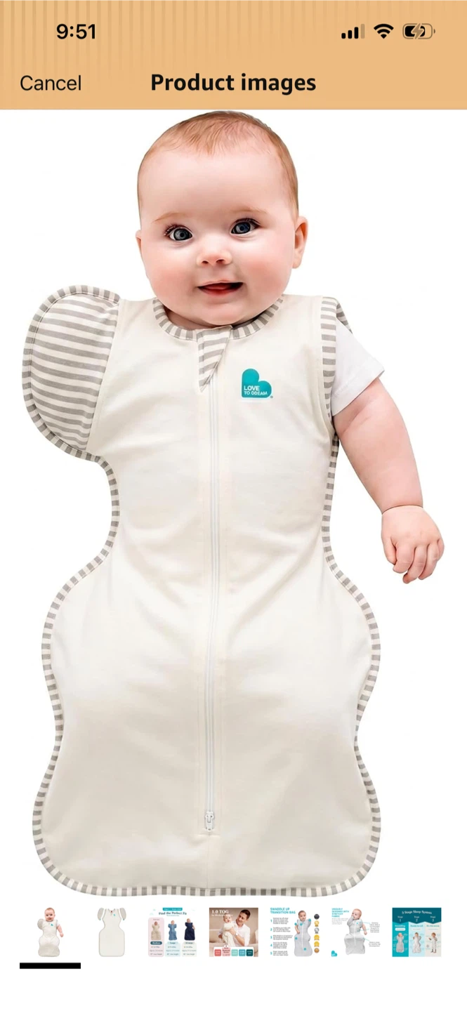 Brand New-Love To Dream Swaddle UP Organic/Biologique Stage 1