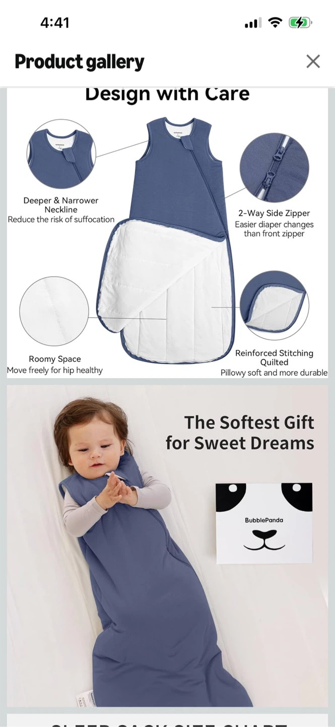 New-Bubble Panda Super Soft Modal Sleep Sack - photo 2
