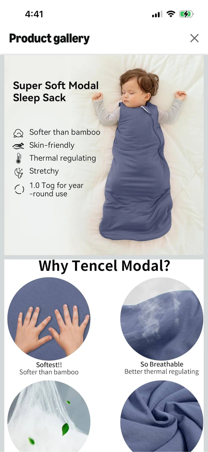 New-Bubble Panda Super Soft Modal Sleep Sack - photo 3