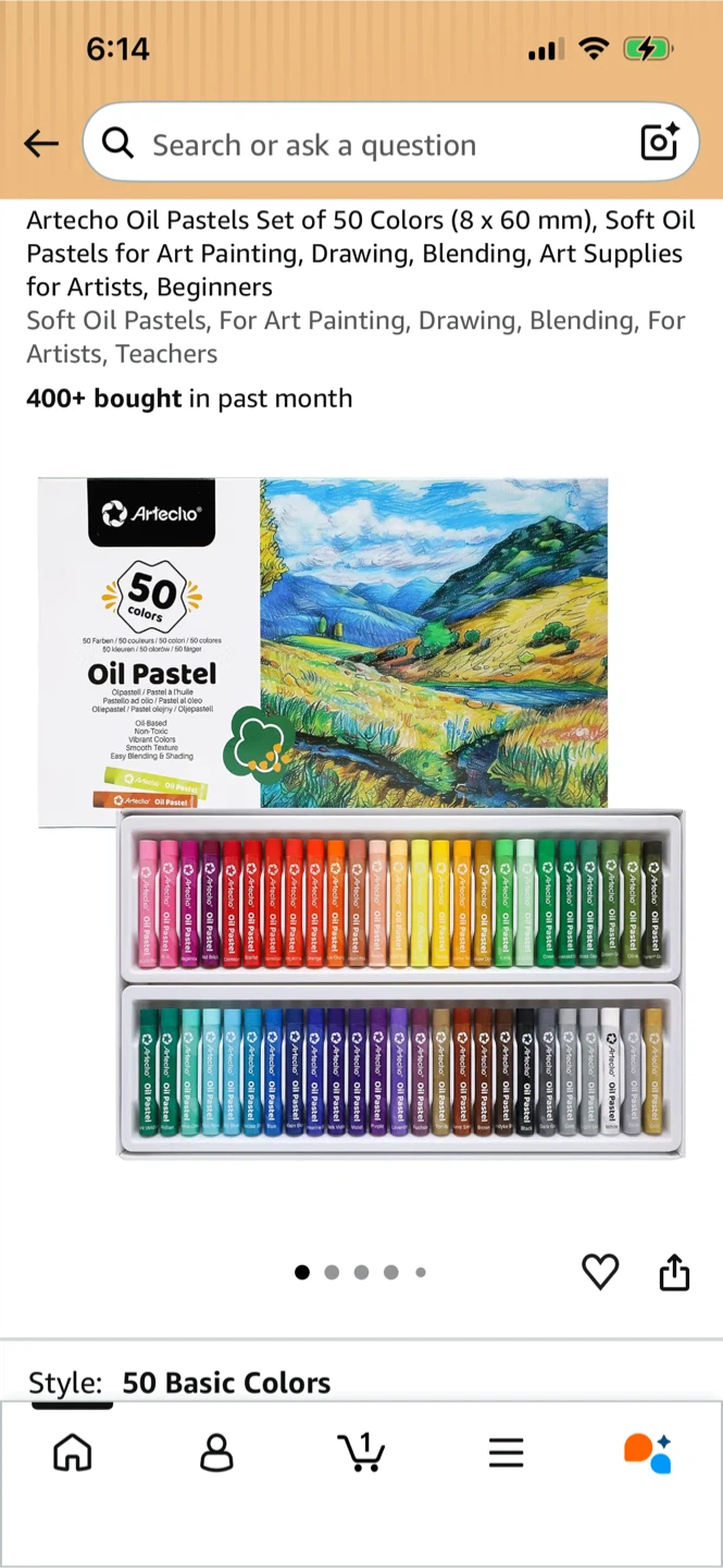 Brand New-Artecho 50 Colors Oil Pastels Set - photo 2