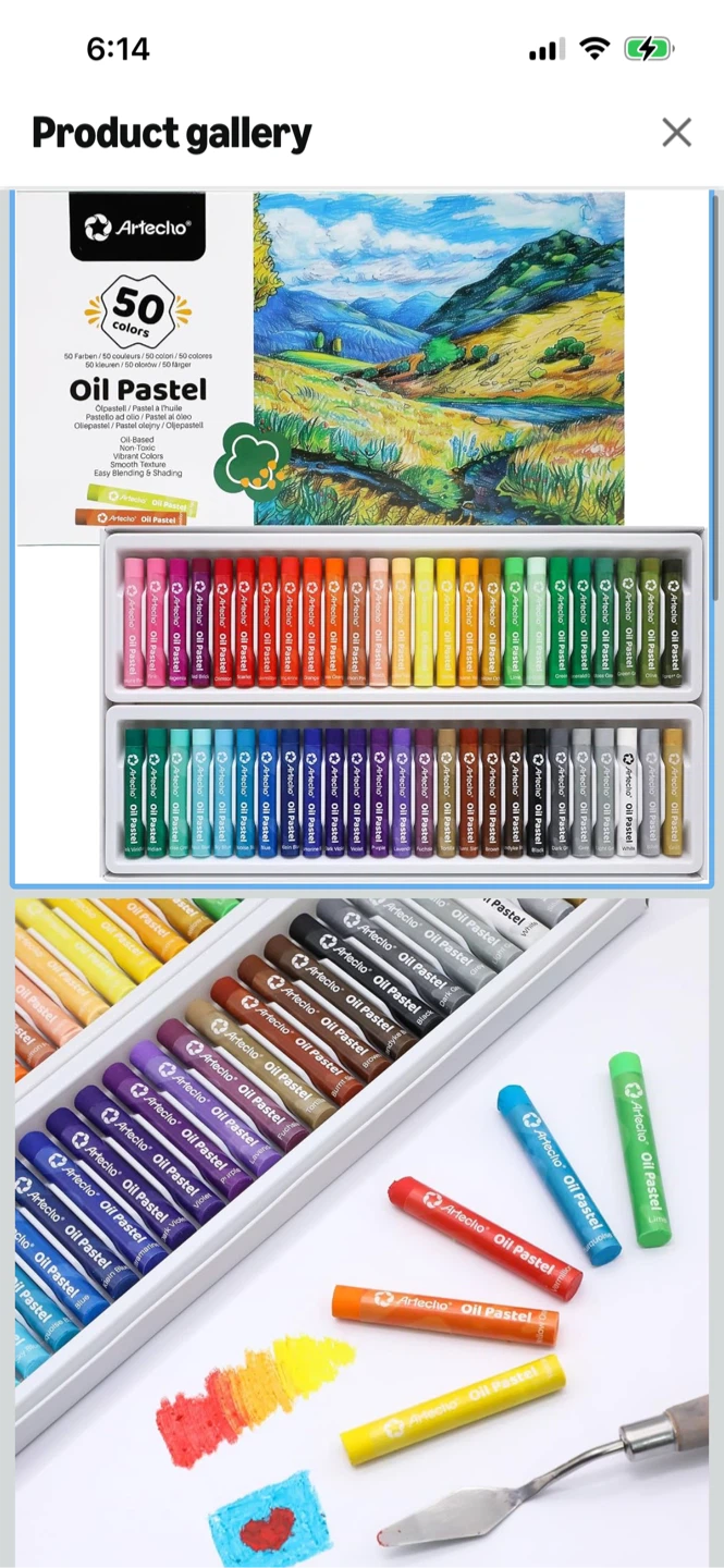 Brand New-Artecho 50 Colors Oil Pastels Set - photo 3