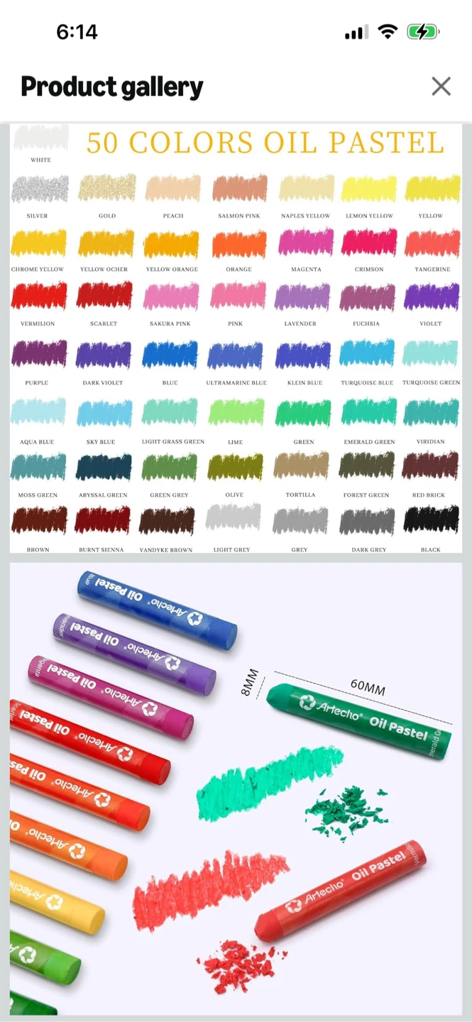 Brand New-Artecho 50 Colors Oil Pastels Set - photo 4