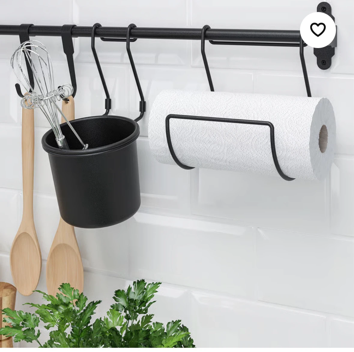 ikea wall rail with hooks - photo 4