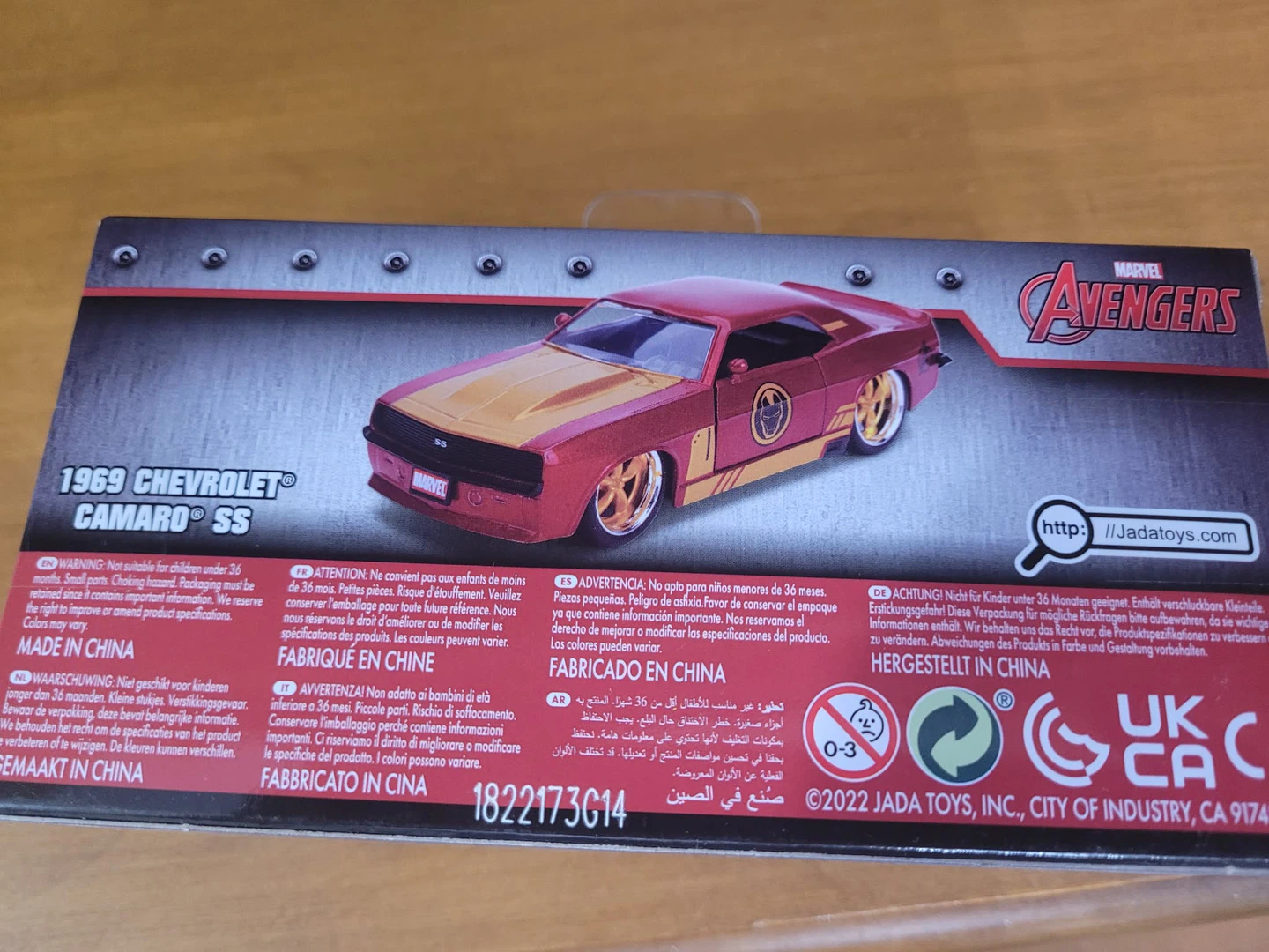 Jada Marvel Avengers 1969 Chevrolet Camaro SS Die-Cast Car - photo 2