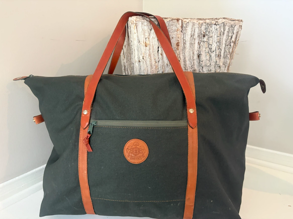 Duffel Bag with Leather Straps