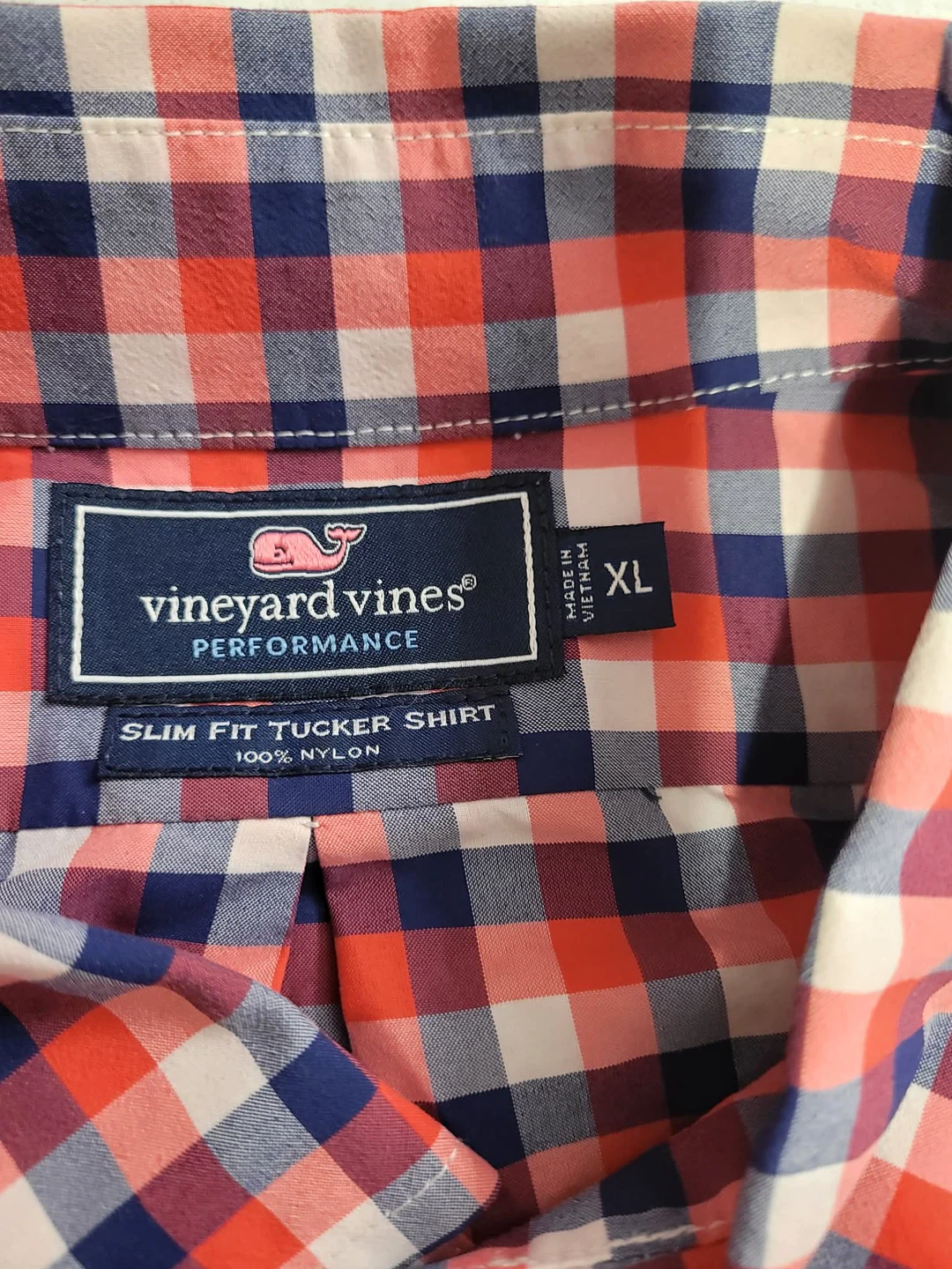 Vineyard Vines Men's Slim Fit Tucker Shirt XL Red/Blue Plaid - photo 2