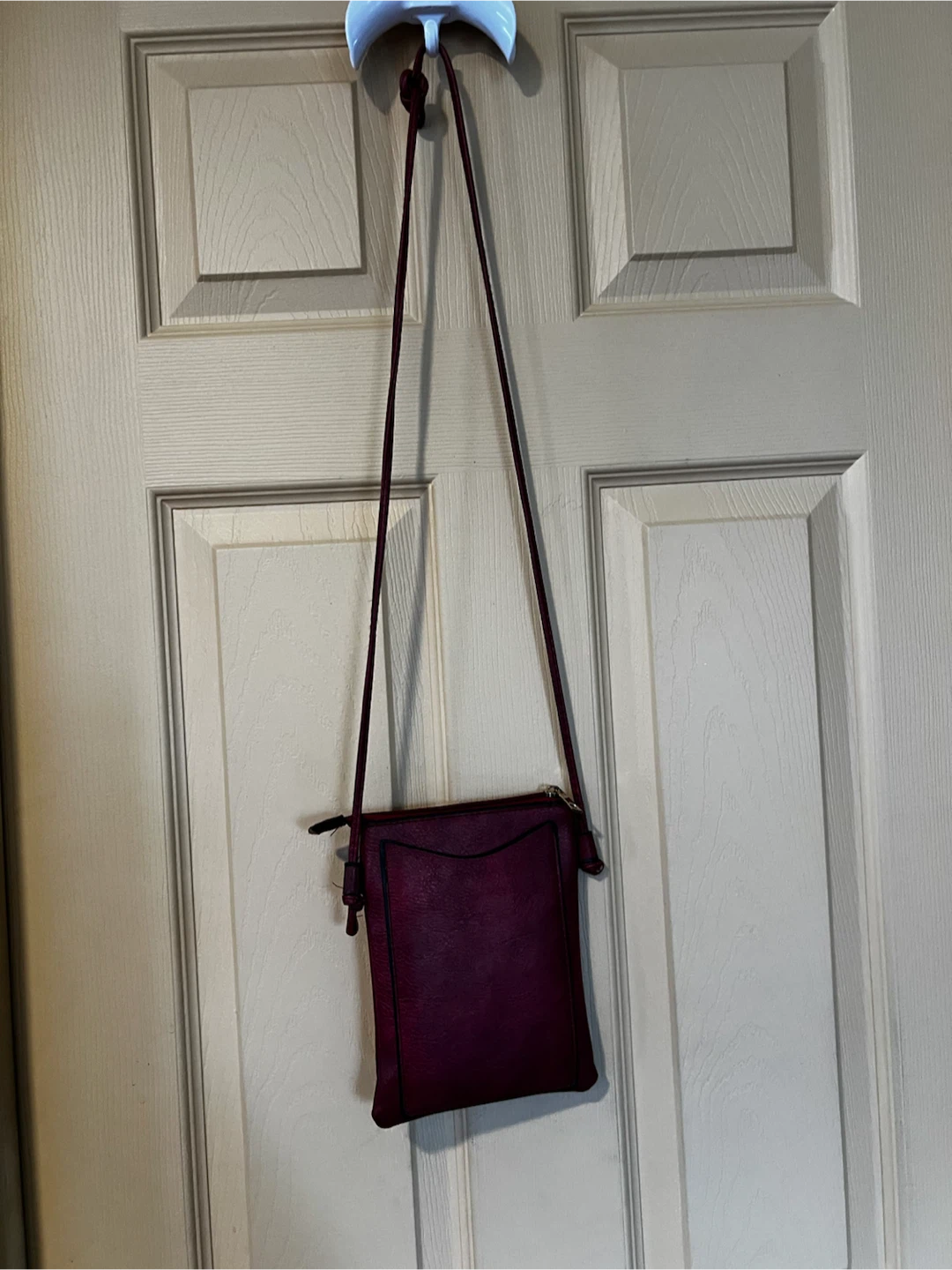 Red Crossbody Bag with Star Studs - photo 2