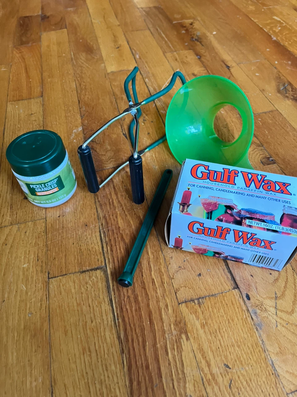 Canning Tools, Gulf Wax Paraffin Wax & Pickle Crisp Canning Set