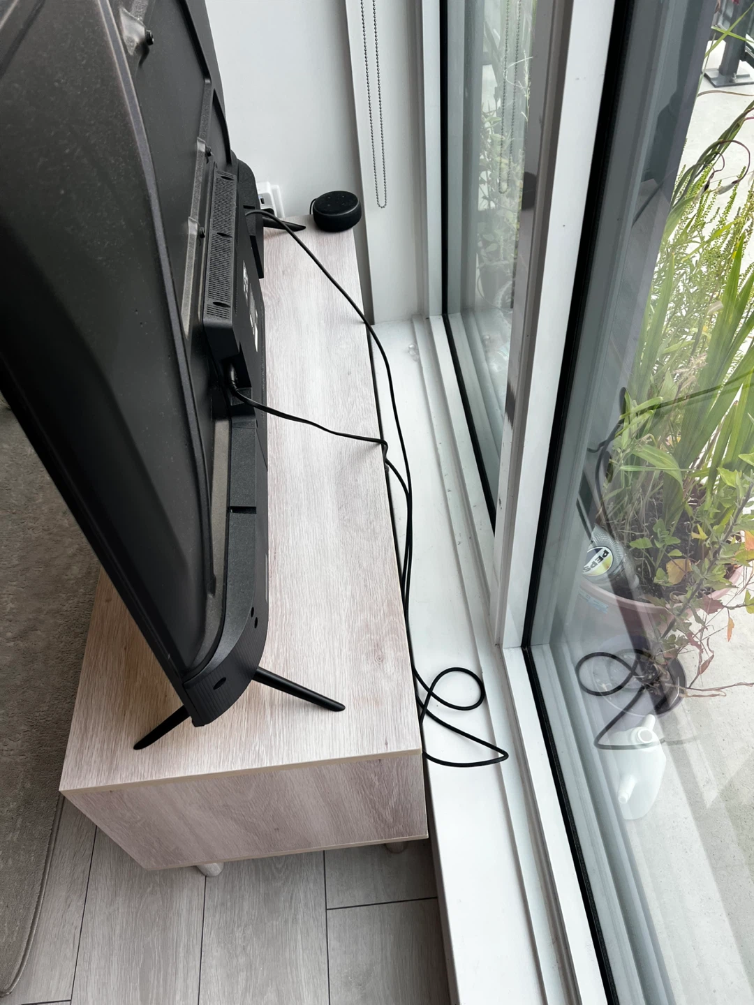Modern Wood TV Stand with Sliding Doors - photo 5