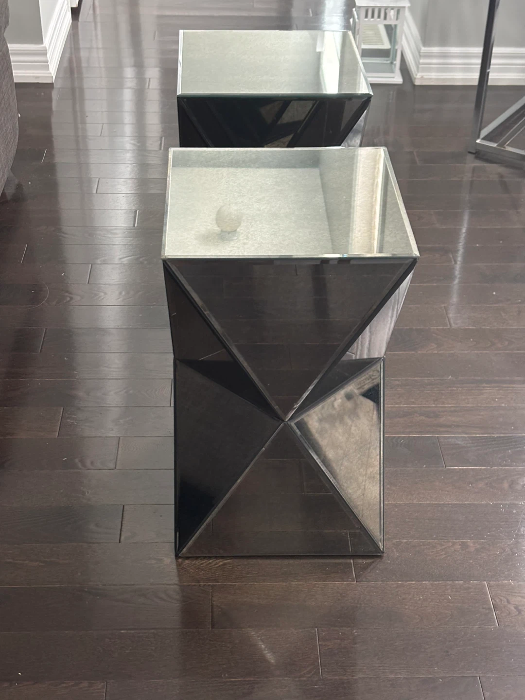 Mirrored Accent Side Table - photo 2