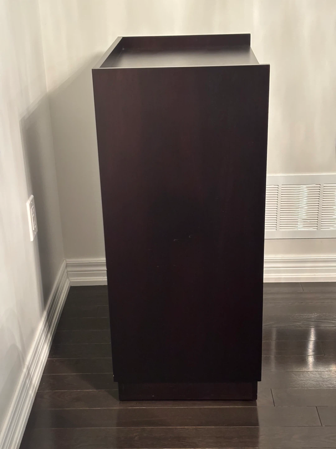Dark Wood Bar Cabinet with Wine Glass Rack - photo 4