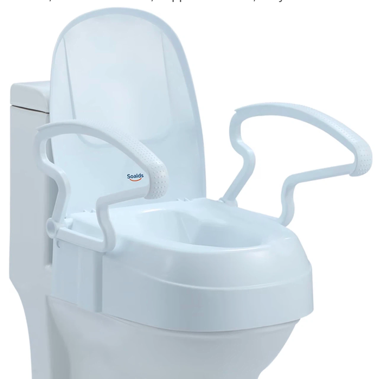 Brand New in Box Raised Toilet Seat with Handles & Flip-Up Arms - photo 2