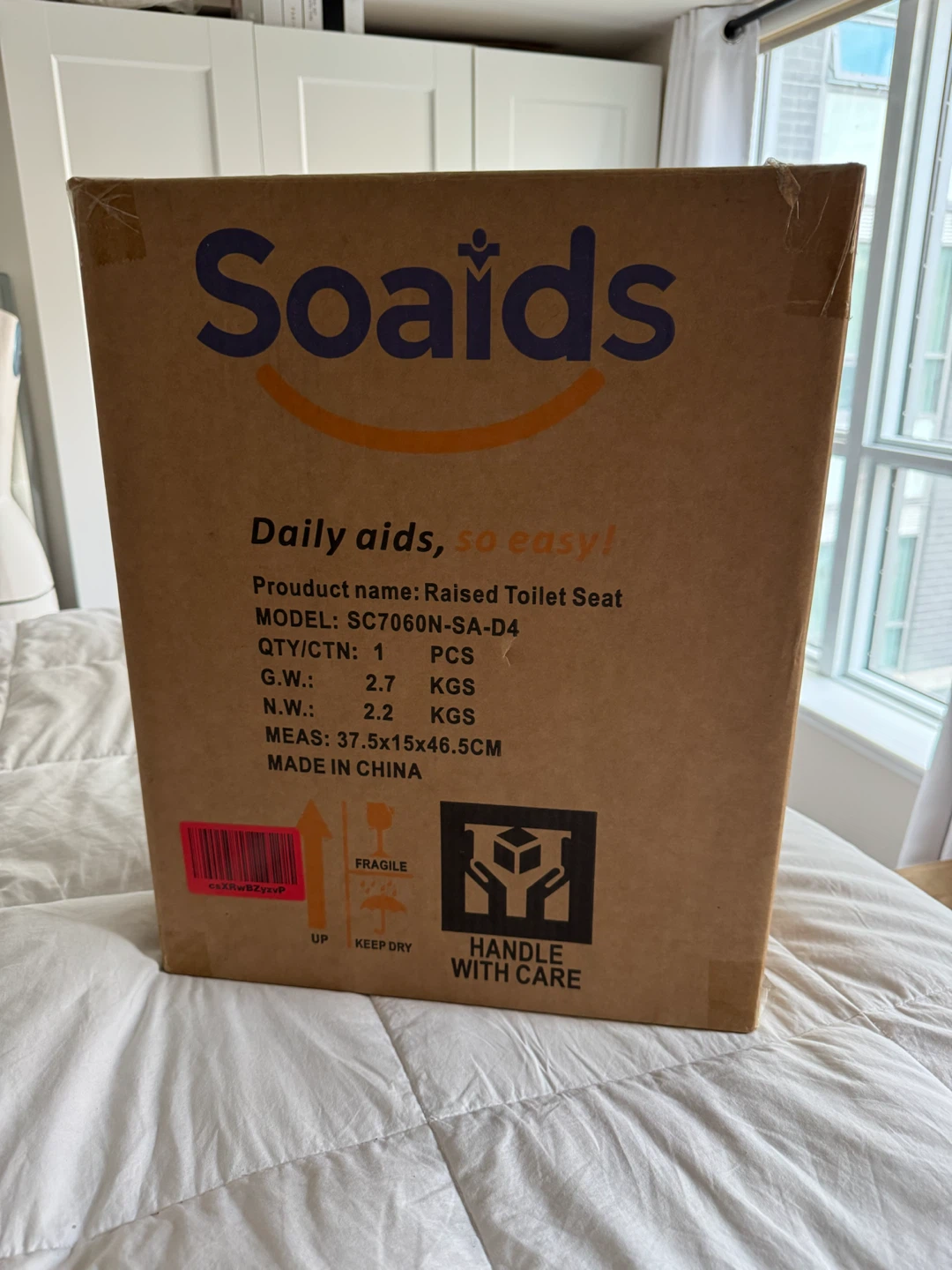 Brand New in Box Raised Toilet Seat with Handles & Flip-Up Arms - photo 5