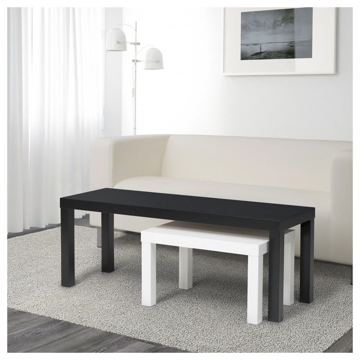 IKEA Nesting Coffee Tables - Black & White