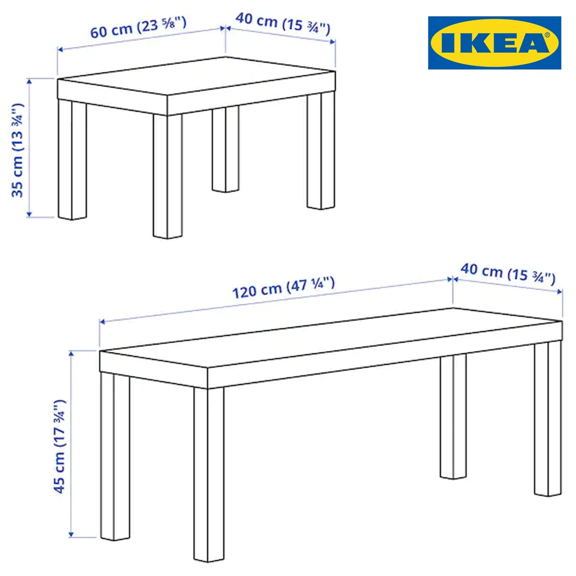 IKEA Nesting Coffee Tables - Black & White - photo 2