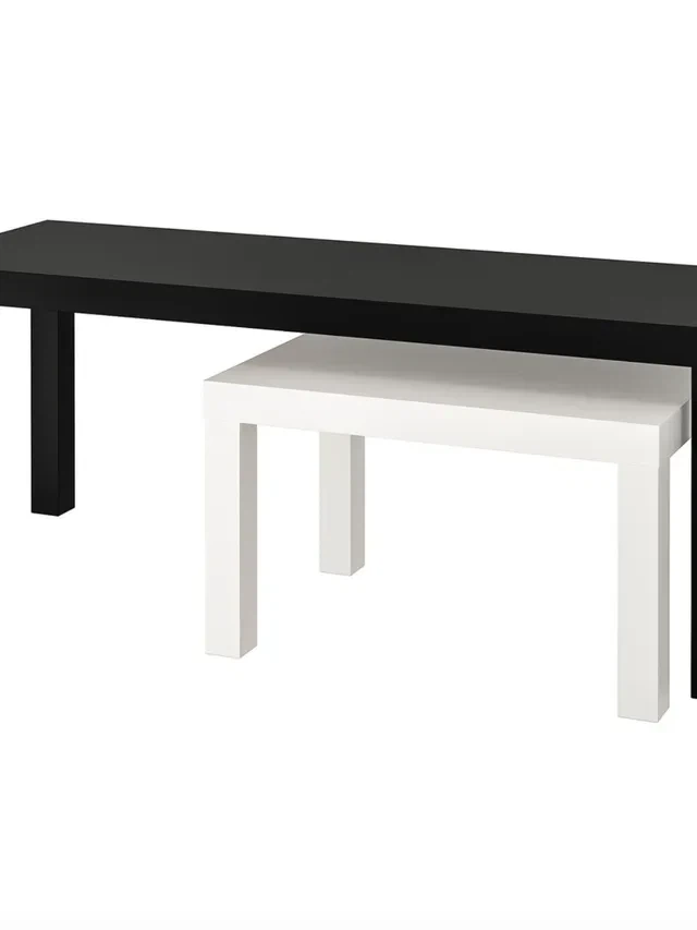 IKEA Nesting Coffee Tables - Black & White - photo 4