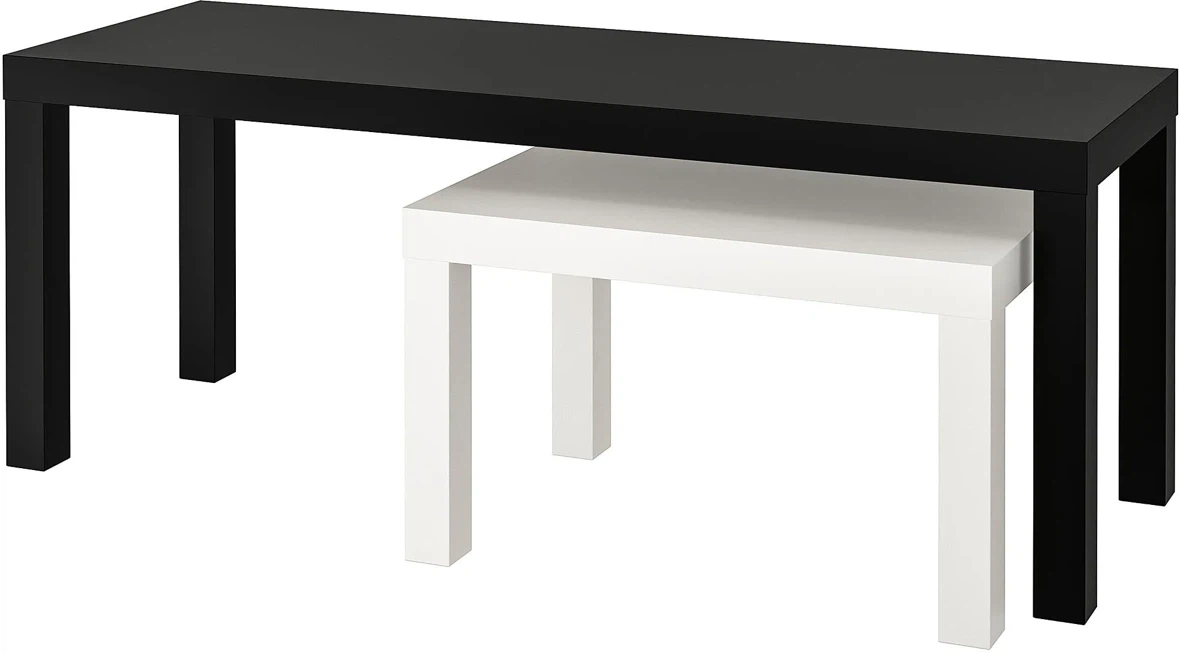 IKEA Nesting Coffee Tables - Black & White - photo 5