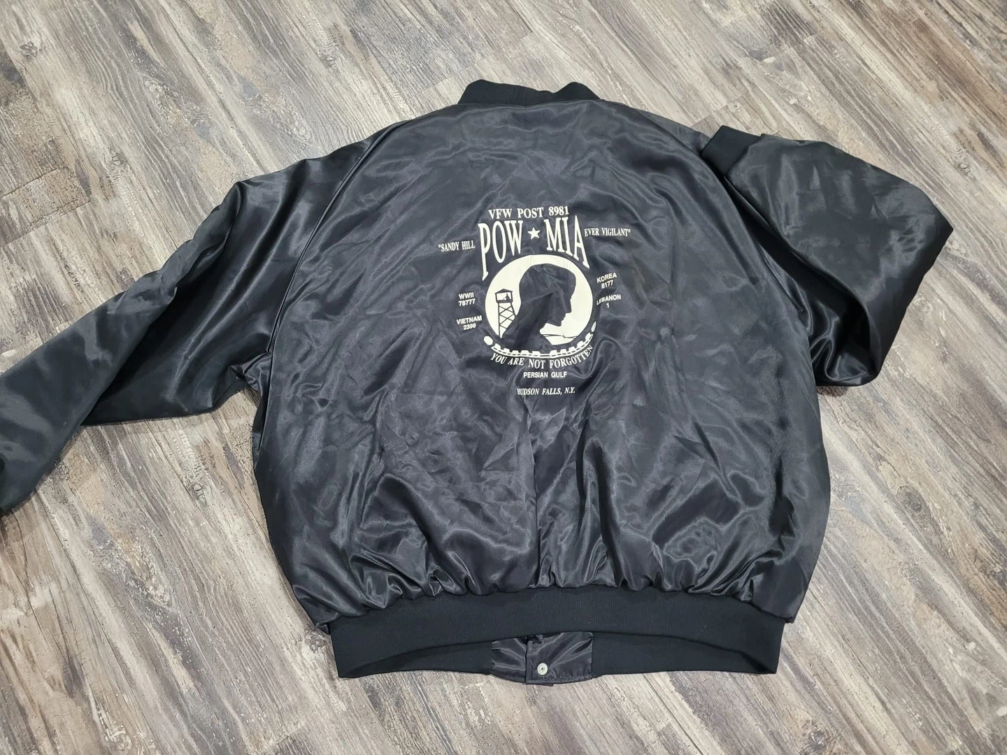 Vintage Hilton Active POW MIA Bomber Jacket XXXL