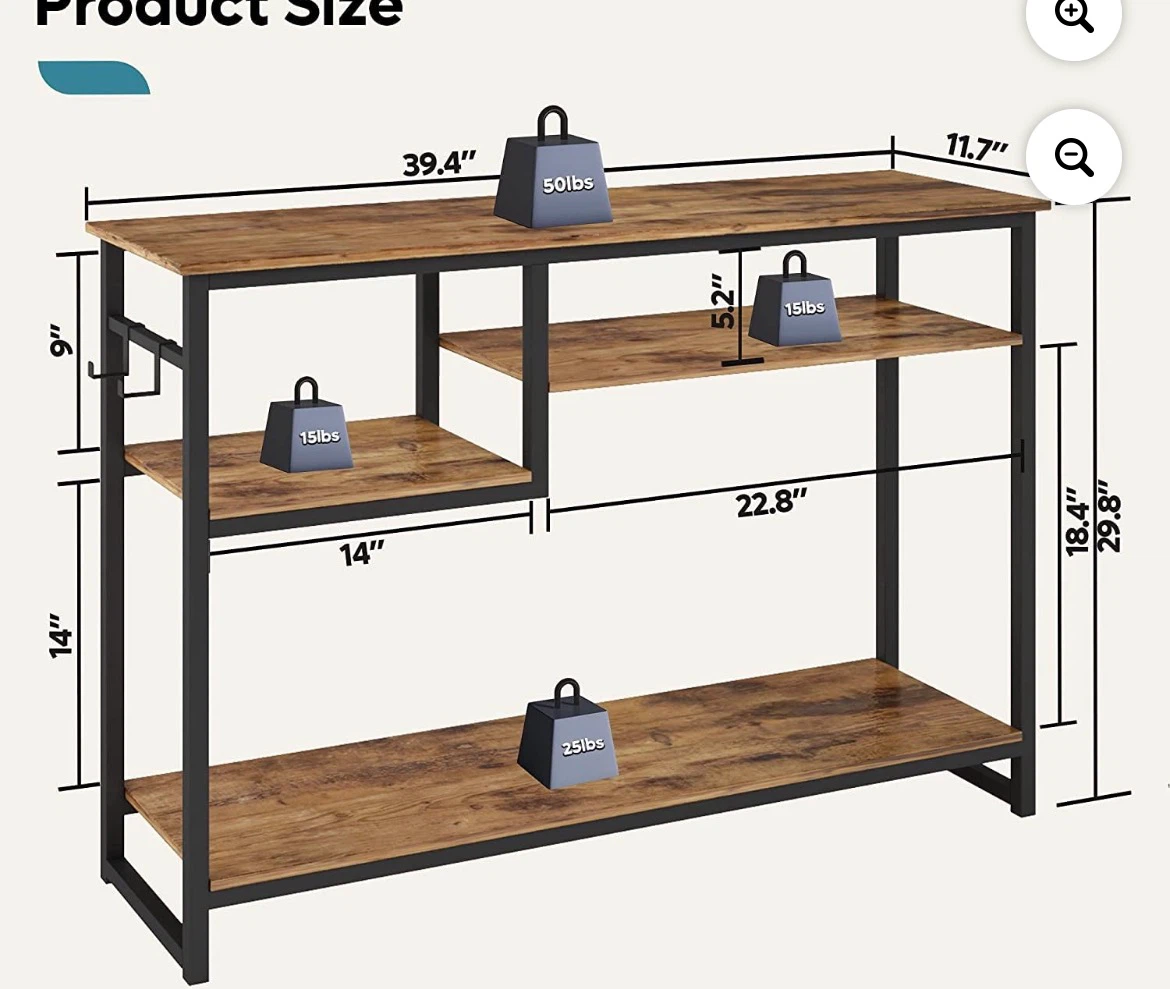 Console Table - 3 Shelves - photo 2