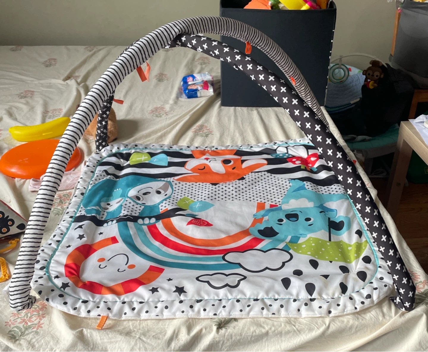 Baby Play Mat with 3 High Contrast Toys